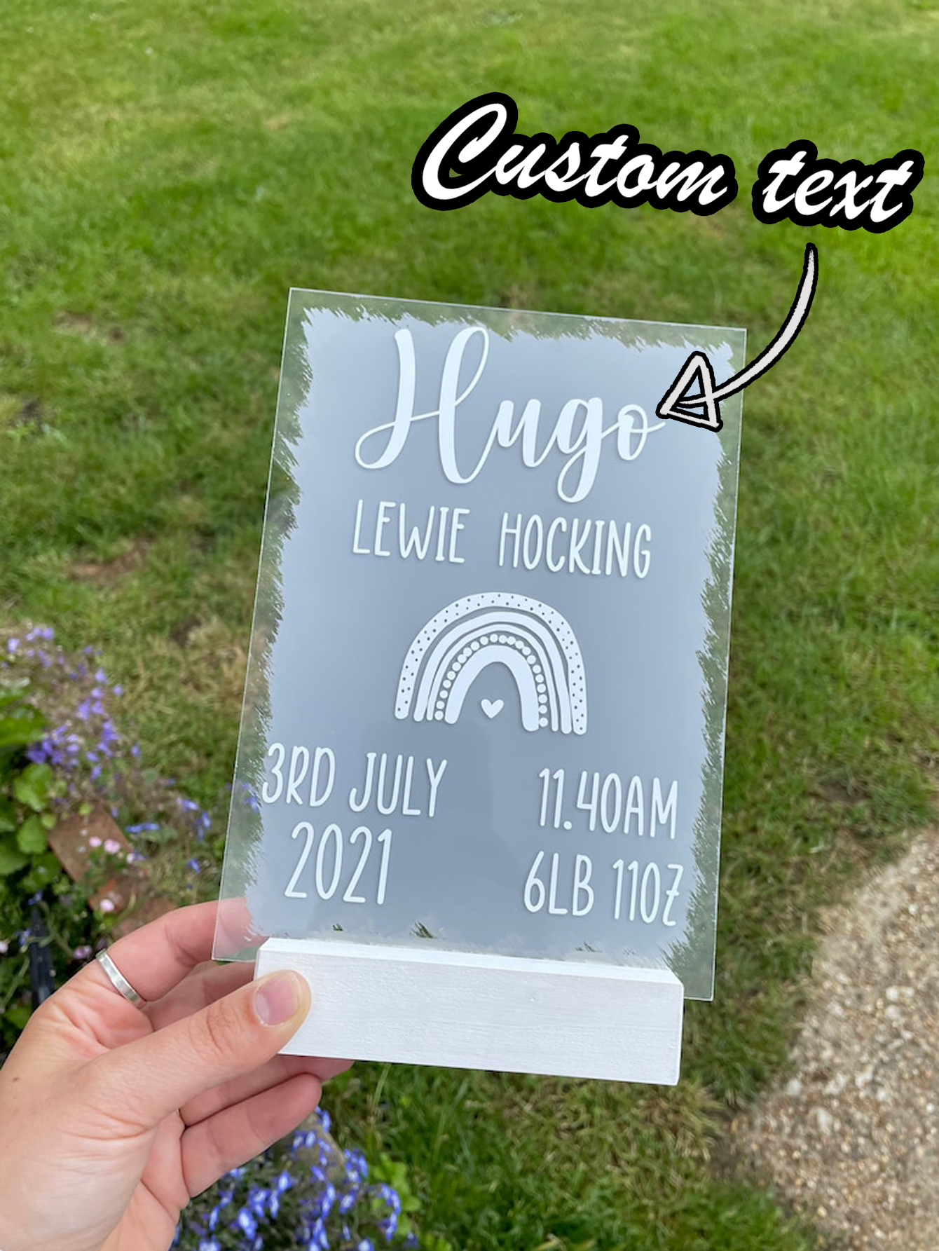 Personalized Baby Birth Acrylic Sign